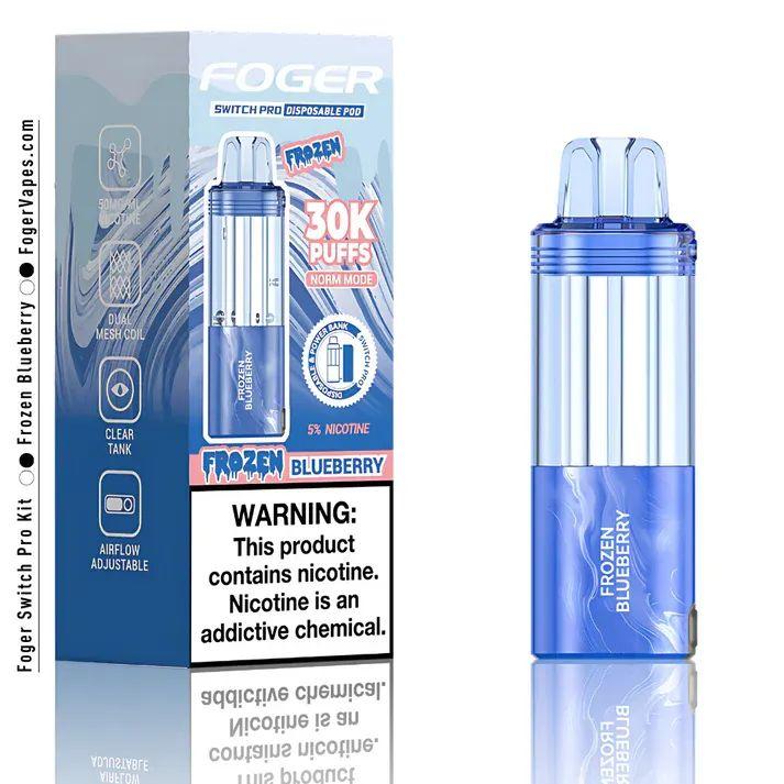 Foger Switch Pro 5% 30000 Puffs 19ml Pods 5ct Frozen Blueberry