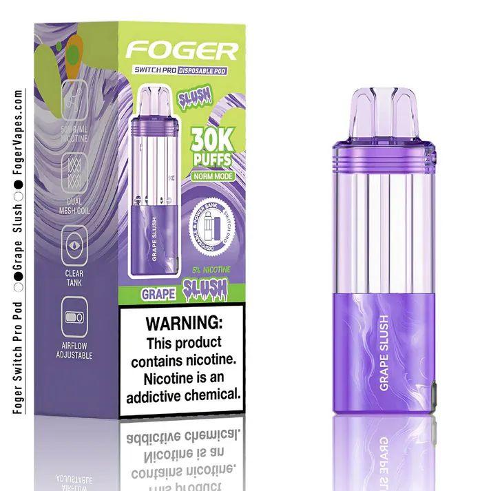Foger Switch Pro 5% 30000 Puffs 19ml Pods 5ct Grape Slush