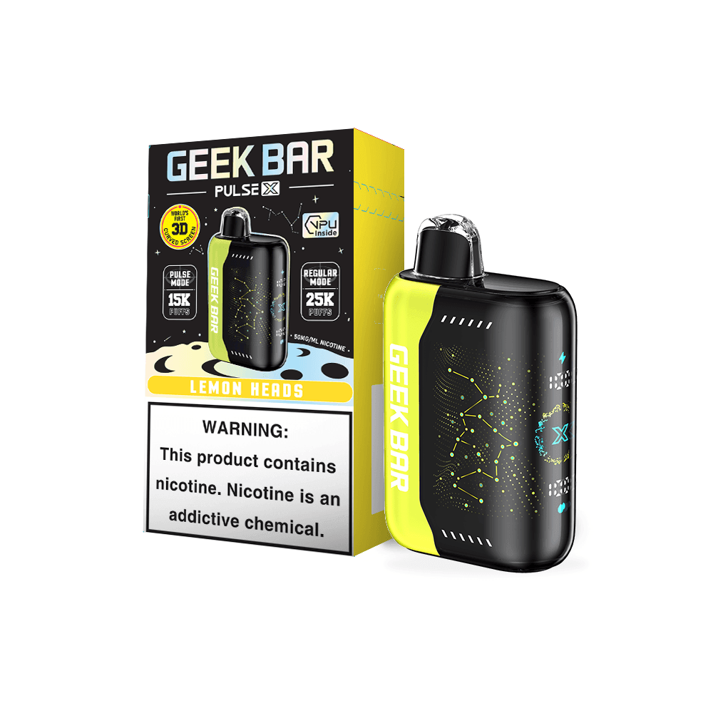 Geek Bar Pulse X Disposable Lemon Heads 5% 25000 Puffs 820mAh 5pk