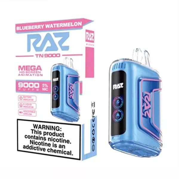 Raz TN9000 Blueberry Watermelon 5% 9000 Puffs 12ml 5pk