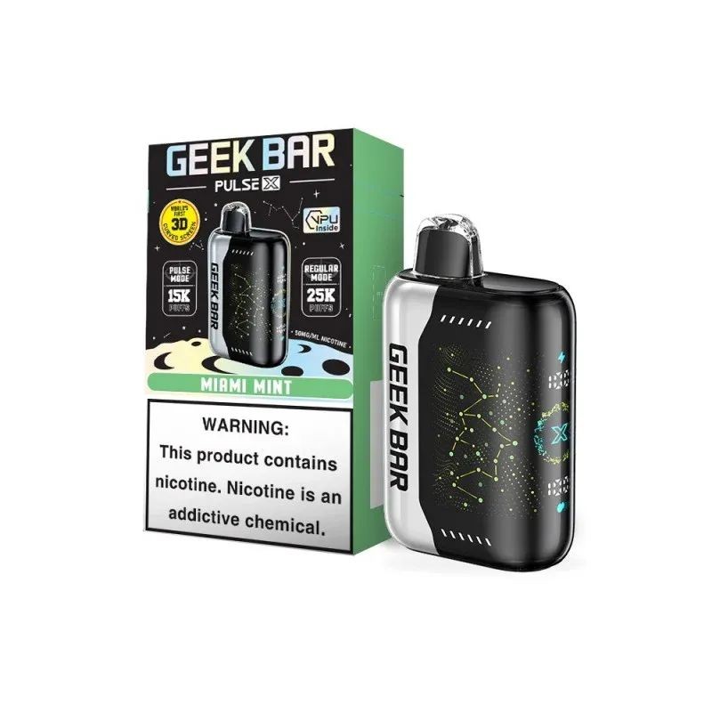Geek Bar Pulse X Disposable Miami Mint 5% 25000 Puffs 820mAh 5pk