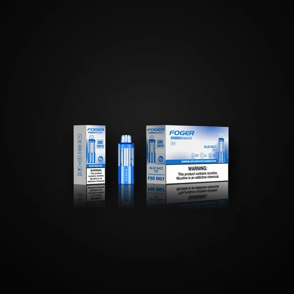 Foger Switch Pro 5% 30000 Puffs 19ml Pods 5ct Blue Razz Ice