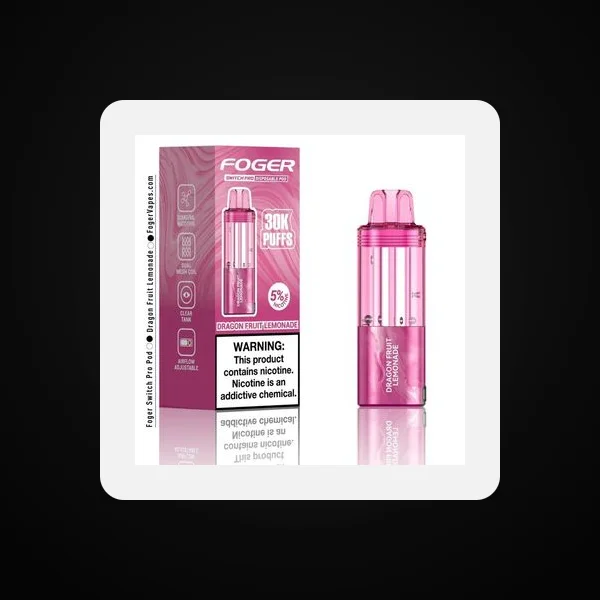 Foger Switch Pro 5% 30000 Puffs 19ml Pods 5ct Dragon Fruit Lemonade