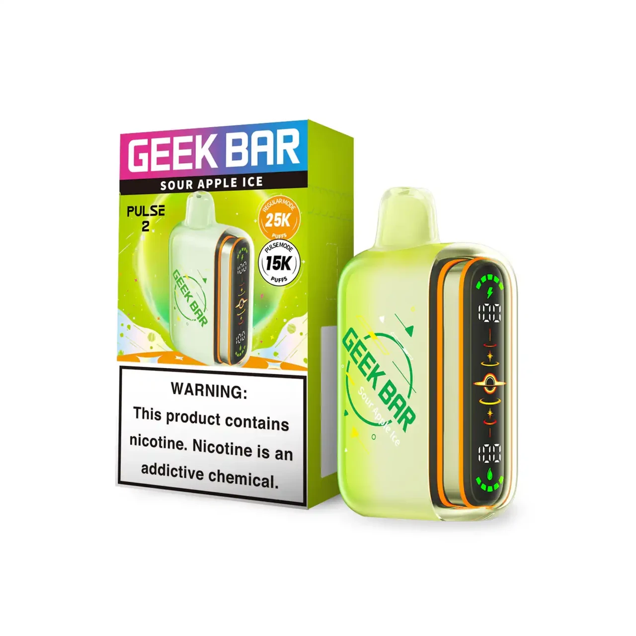 Geek Bar Pulse 2 Sour Apple Ice 5% 16ml 5pk
